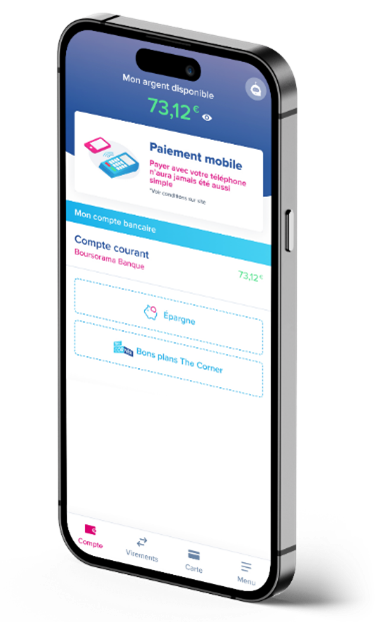 Interface mobile de l'application bancaire 
