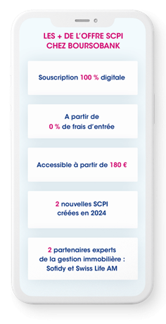 Les + de l'offre SCPI de BoursoBank