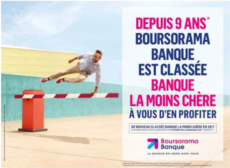 Visuel campagne d'affichage de Boursorama Banque